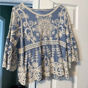 Embroidered Lace Women Top